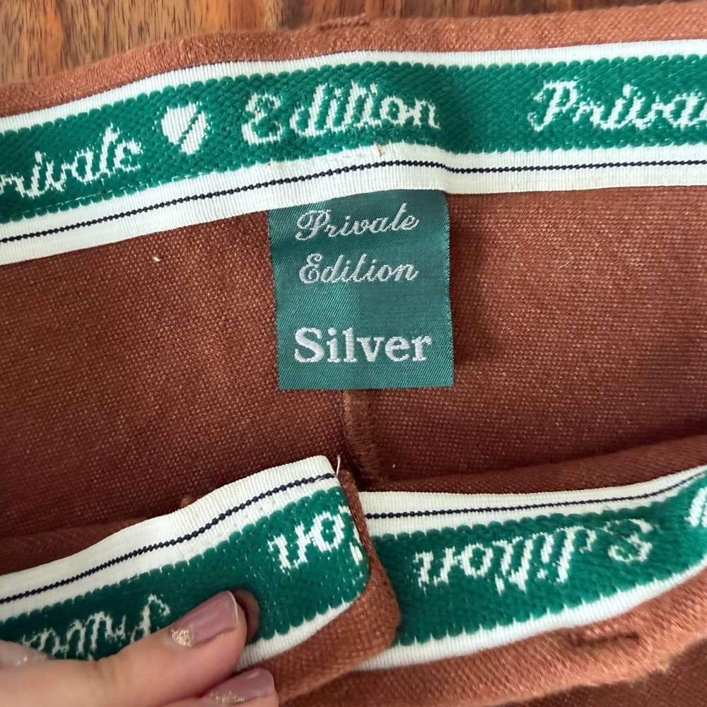 Private Edition Silver Women Equestrian Riding Breeches Brown Size 30 L 28 Waist - Picture 3 of 11